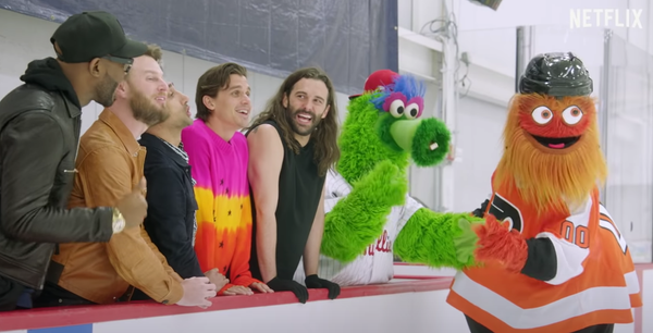 Watch: 'Queer Eye' Fab Five Attempt to Give Iconic Mascot Gritty a Makeover