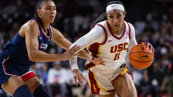 Azzi Fudd Leads No. 1 UConn's 79-51 Rout of 16th-Ranked USC With Juju Watkins Looking On